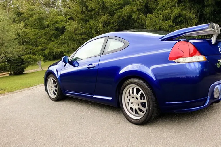 Prompt: 2004 dark blue acura rsx