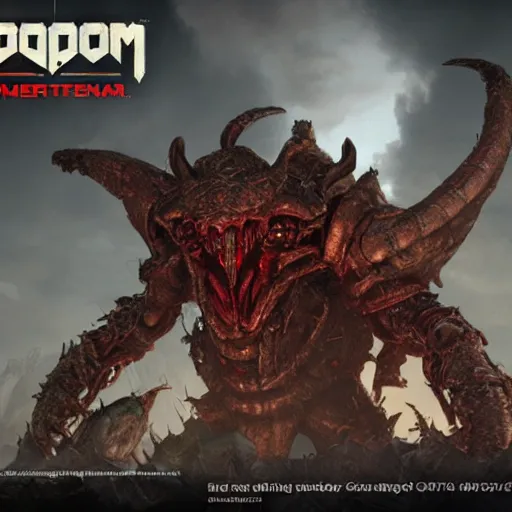 Image similar to armored insect monster from doom eternal