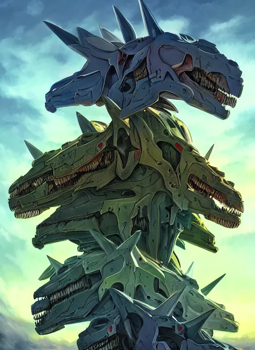 Prompt: voltron made from dinosaur carcasses, hyperrealism, no blur, 4 k resolution, ultra detailed, style of james gurney, anato finnstark, edward robert hughes