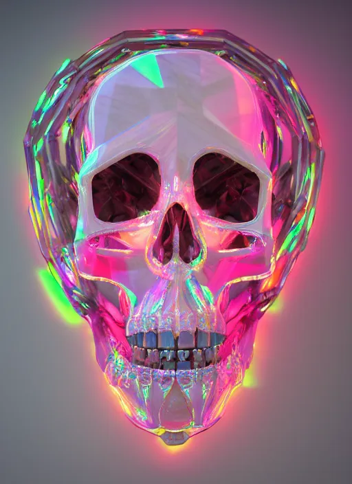 Image similar to photo of fullbodied baroque and bladerunner delicate neon diamond sculpture of seductive onyx albino marble prince kai harvatz dotado pink iridescent skull psychedelic, reclining, glowing magenta face, crown of white diamonds, cinematic lighting, photorealistic, octane render 8 k depth of field 3 d