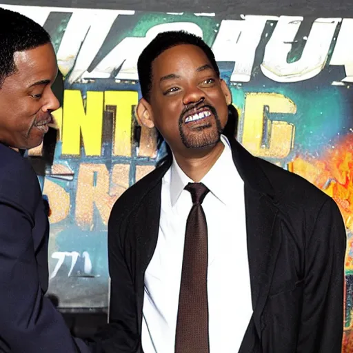 Prompt: will smith slapping chris rock