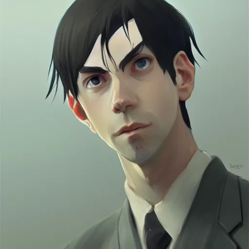 Image similar to portrait of padraig pearse, highly detailed, digital painting, concept art, sharp focus, by makoto shinkai