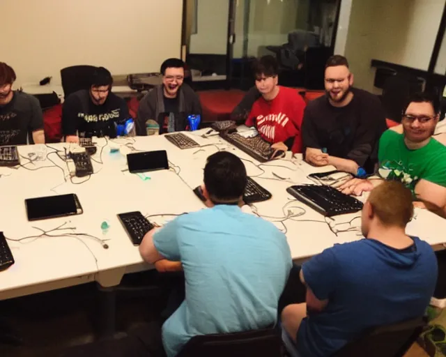 Prompt: lan party last supper