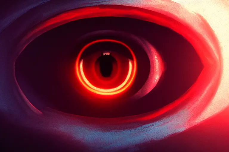 Prompt: portrait of a mystical giant eye, red pupils, intricate, ( ( abstract ) ), cinematic, octane render, wlop, greg rutkowski, dan mumford, artgerm