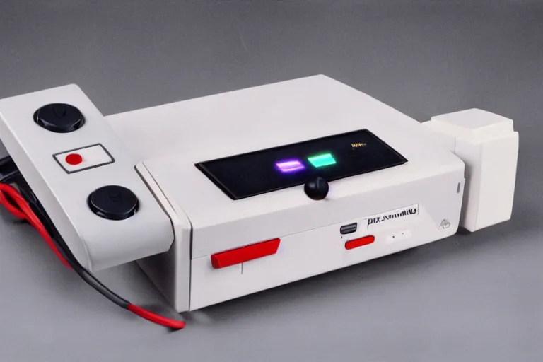 Image similar to The Nintendo Pain System (NPS) console with electrodes and controller, 1989