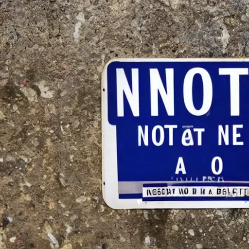 Image similar to A street sign that says Not A Sign