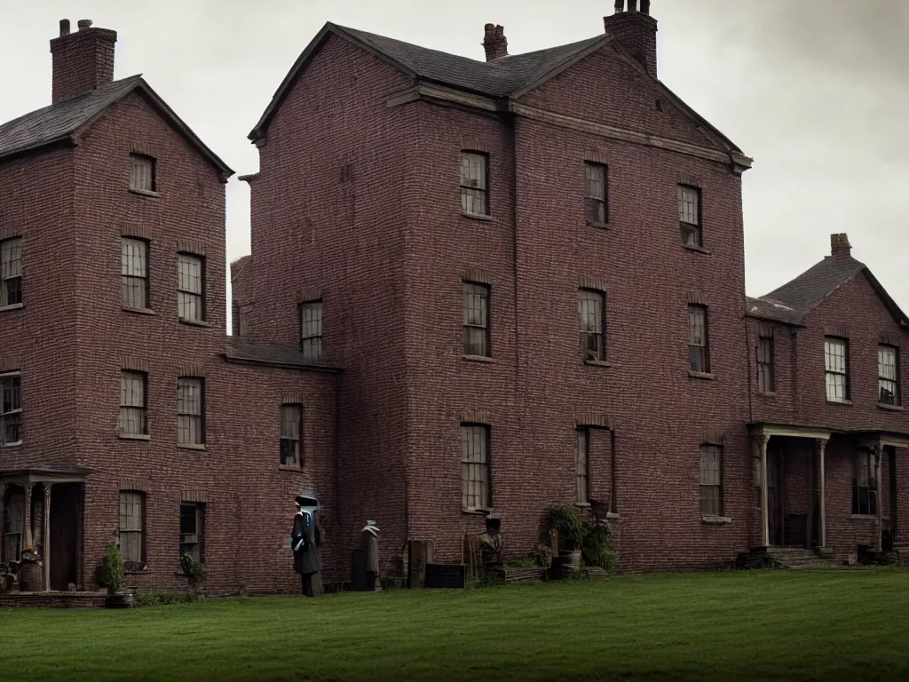 Prompt: a picture of a brick house, still from the peaky blinders