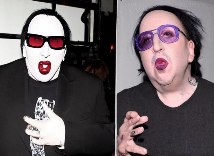 Image similar to marilyn manson danny devito