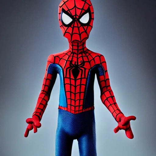 Image similar to spider man from coraline movie, very detailed face