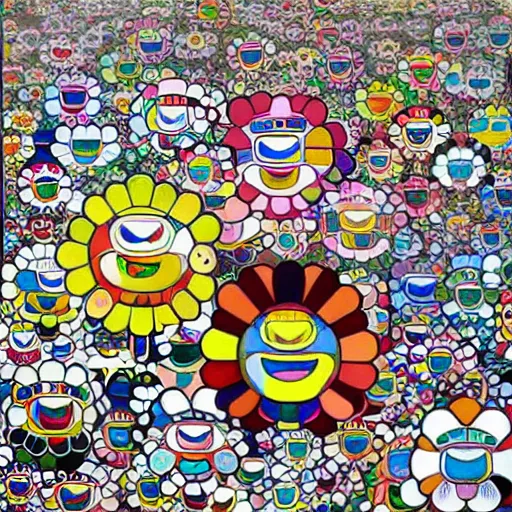 Image similar to art by takashi murakami