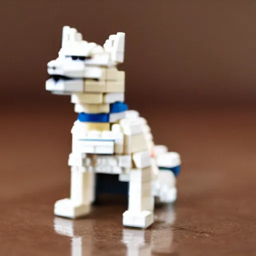 Image similar to shiba inu dog as a lego set, soft lighting