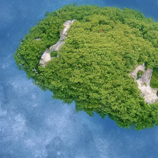 Image similar to island floating in space