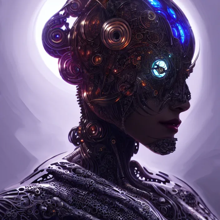 Image similar to organic cyborg, diffuse lighting, fantasy, intricate, elegant, highly detailed, lifelike, photorealistic, digital painting, artstation, illustration, concept art, smooth, sharp focus, art by skunkyfly and kelogsloops