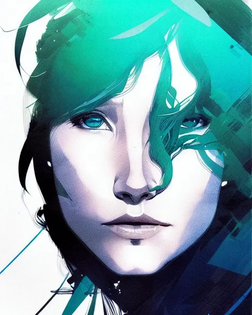 Image similar to style of yoji shinkawa, artgerm, joshua middleton, beautiful kristen bell with green dress, very long blue hair, water powers water swirling, symmetrical face, symmetrical eyes, detailed, beach setting, cinematic lighting