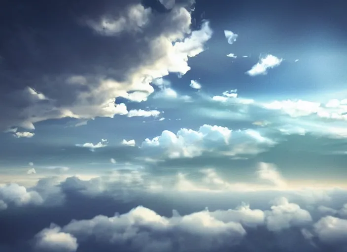 Image similar to “ heaven on earth, paradise, godrays, clouds, octane render, hyper realistic ”