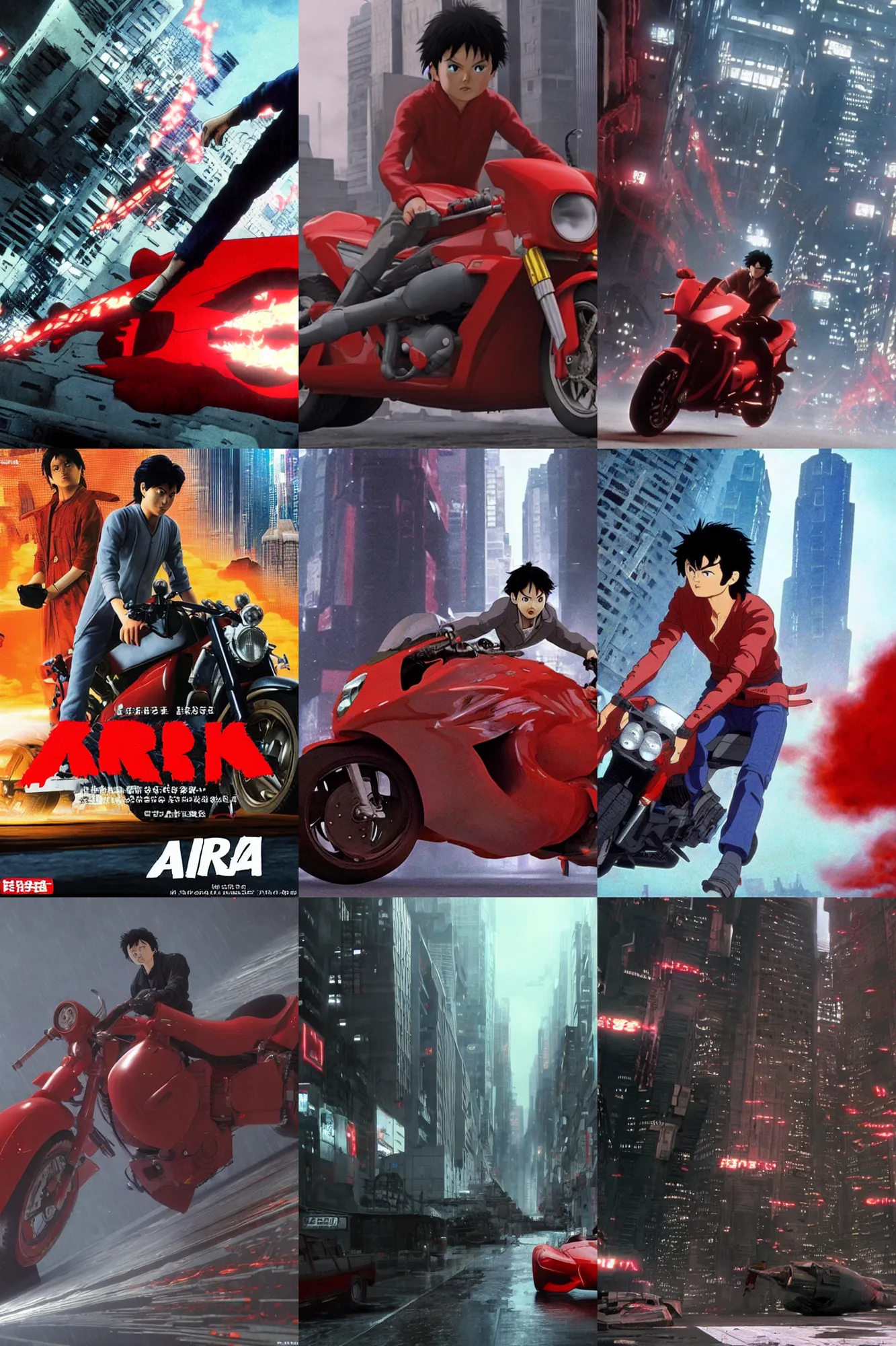 Prompt: akira cgi movie stills