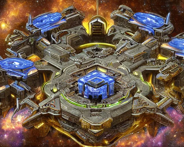 Prompt: photo of a temple, mothership, alien utopia!!, holy place, protoss!!, starcraft, intricate, scifi, machine city, highly detailed, art by roberto digiglio and furio tedeschi and filippo ubertino