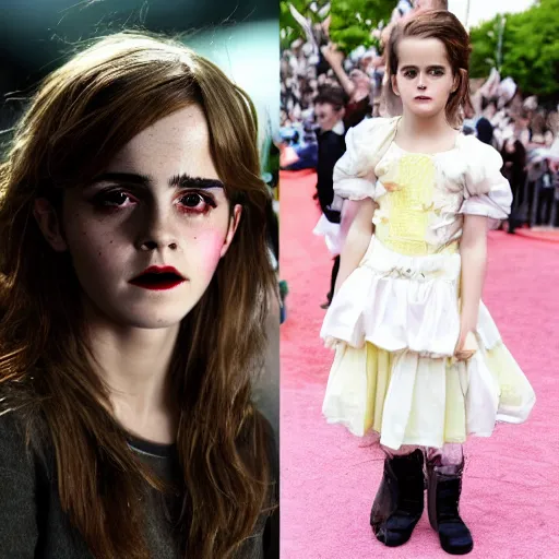 Image similar to A monster that imitates Emma Watson