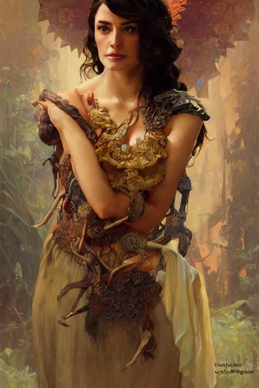 Image similar to Ana de la Reguera portrait, Mayan fantasy, elegant, intricate, by Stanley Artgerm Lau, greg rutkowski, thomas kindkade, alphonse mucha, loish, norman Rockwell