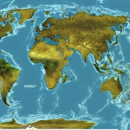 Image similar to this is a land on an unforgiving world of churning oceans and jagged coastlines. every habitable island is situated somewhere along the planet's equator where the weather is still volatile but more hospitable than any points to the north or south