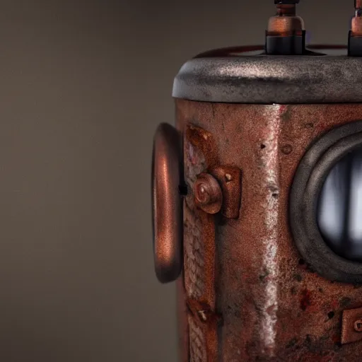 Prompt: steampunk rusty airpods closeup, 8k, realistic, sharp, high details, photo studio quality, ray traced