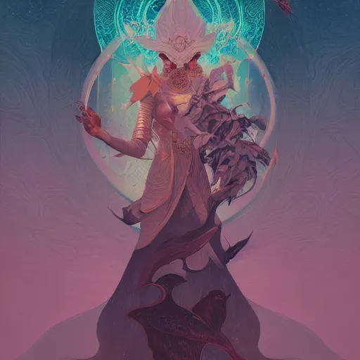 Prompt: beautiful digital fantasy illustration of wrath, poster art by victo ngai, behance contest winner, vanitas, wiccan, tarot card, an ultrafine detailed painting by peter mohrbacher, high detail texture, unreal engine, 8 k, photographic quality, ultra hyper realistic quality, 8 k definiton, hyper - realistic, cinematic, cinematic lighting