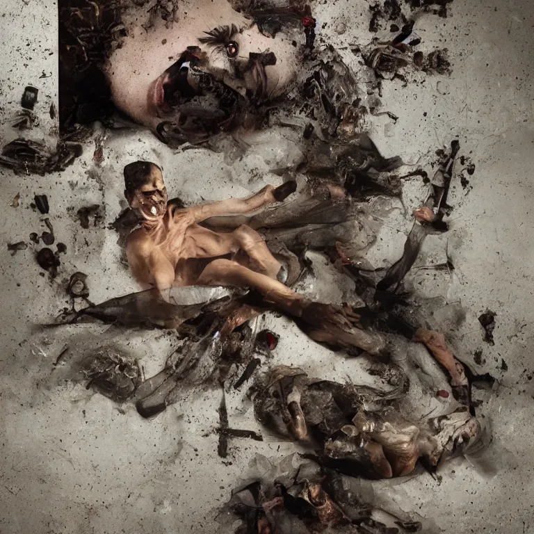 Image similar to laboratory miniature creature in pain and anger and revange by Christopher Soukup, David Fincher, Dan Witz, Gregory Crewdson, Huleeb, Lee Griggs, Mike Nash, Paul Chadeisson, Stephen Shore, sideshow collectibles, Terry Richardson, Vitaly Bulgarov