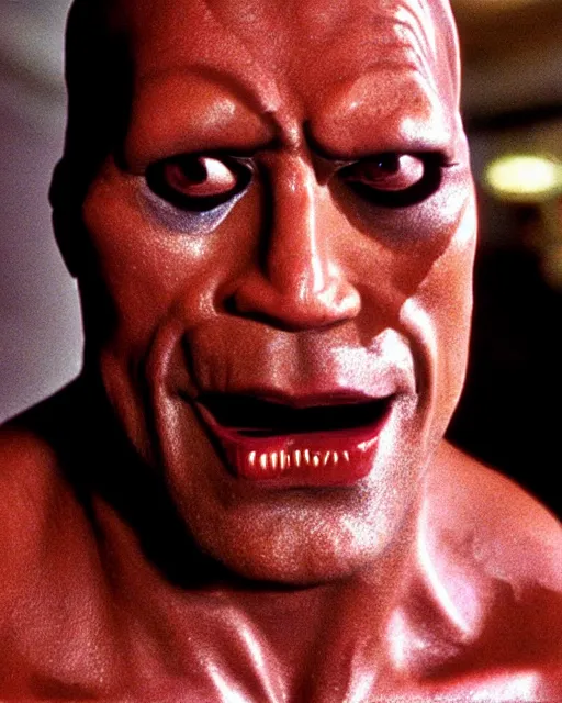 Image similar to film still close - up shot of dwayne johnson as stanley ipkiss from the movie the mask. photographic, photography