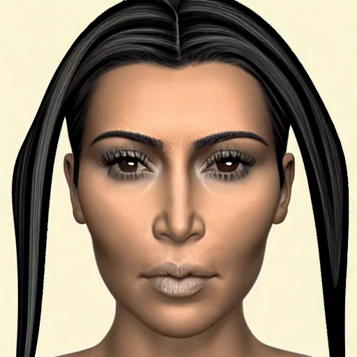 Image similar to photorealistic kim kardashian jail mugshot