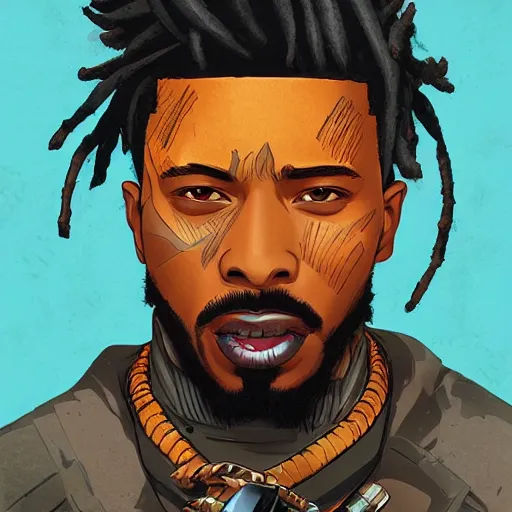 Image similar to a matte painting of killmonger, drip, stylish, sleek, by sachin teng