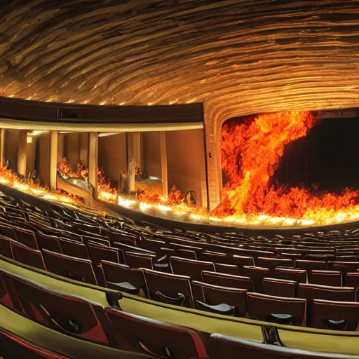 Image similar to fire in a crowded theater