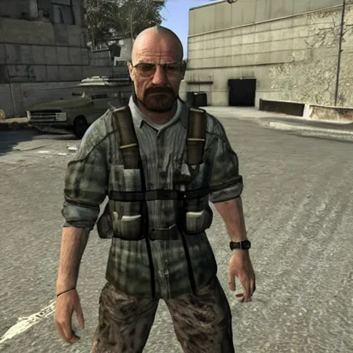 Prompt: Walter white in call of duty modern warfare 2