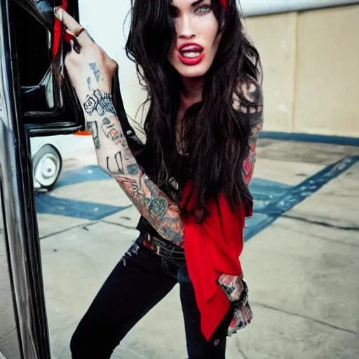 Image similar to megan fox as mgk