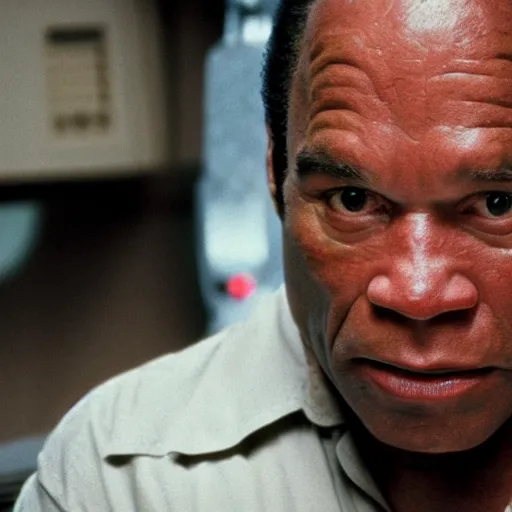 Prompt: A still of OJ Simpson as The Terminator. Extremely detailed. Beautiful. 4K. Award winning.
