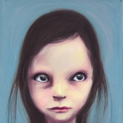 Image similar to portrait of a creepy girl