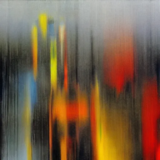 Image similar to painting by Gerhard Richter. high resolution high quality detailed