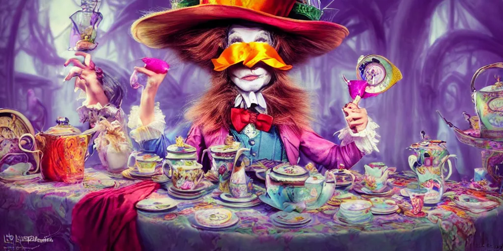 The Mad Hatter teaparty, Alice in wonderland