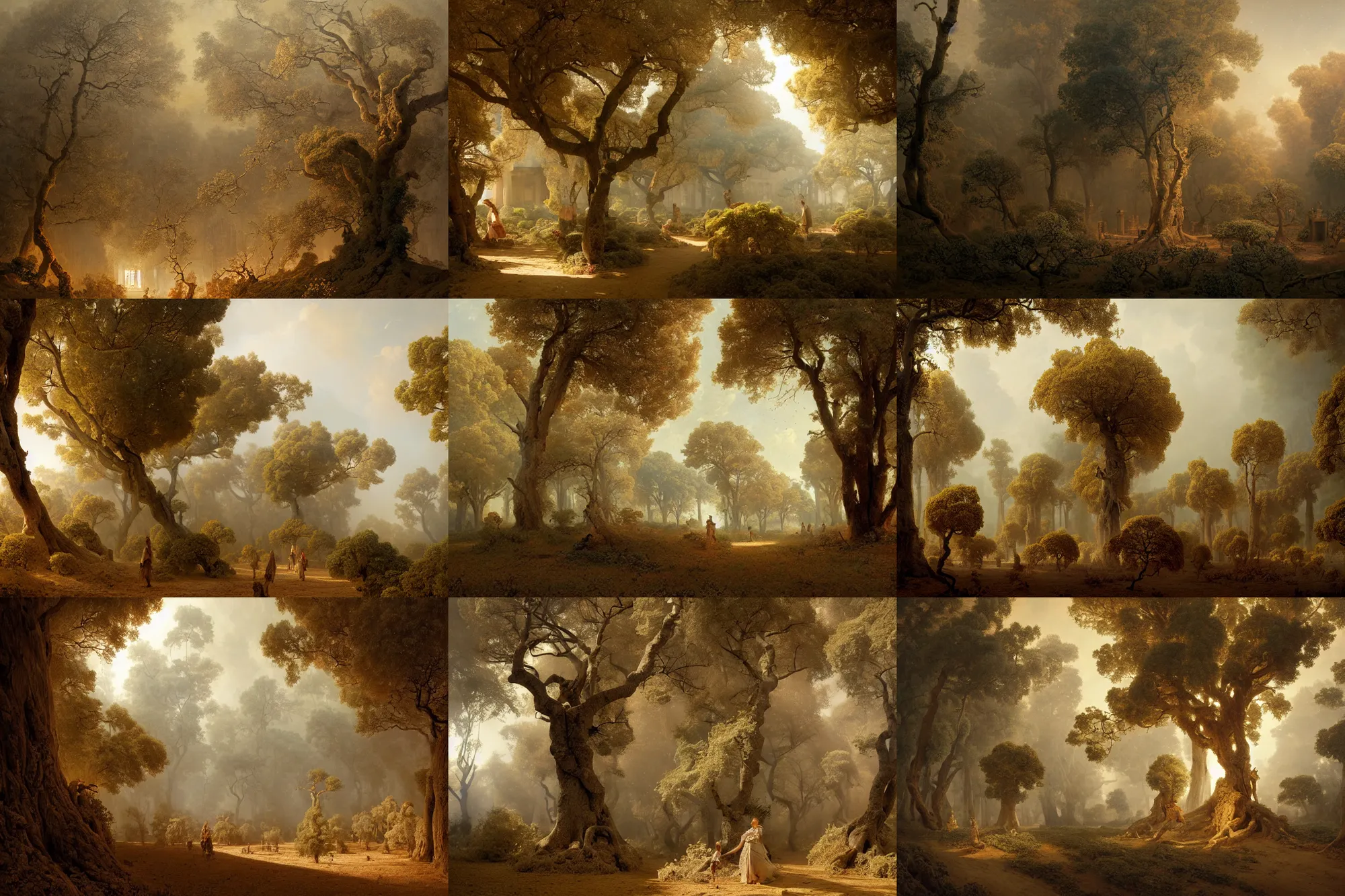 Prompt: colonial maze of dry trees, raining ash, stoic, light dust, magnificent, hyperdetailed, theatrical, close up, masterpiece, painted by jean honore fragonard and greg rutkowski and rob alexander