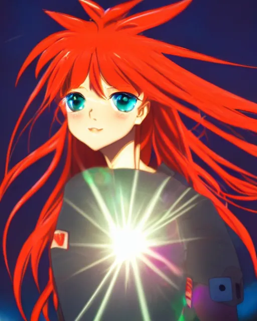 Prompt: asuka langley soryu, award winning photograph, radiant flares, realism, lens flare, intricate, various refining methods, micro macro autofocus