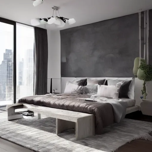 Prompt: spacious room design ideas, trending on Pinterest, volumetric light, octane render, global illumination