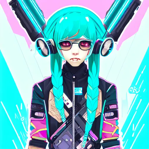 Image similar to high quality high detail 3 / 4 portrait of a hatsune miku as diesel punk character in an futuristic world, techwear, tristan eaton, victo ngai, artgerm, rhads, ross draws, hyperrealism, intricate detailed, alphonse mucha, pastel colors, vintage, artstation