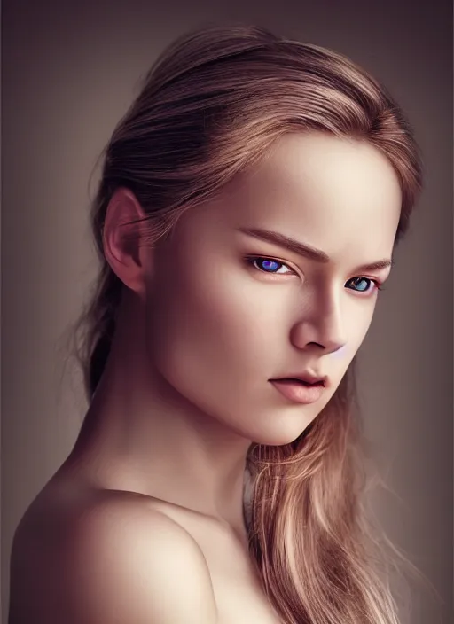 Prompt: a gorgeous norwegian female photo, professionally retouched, soft lighting, realistic, smooth face, full body shot, torso, dress, perfect eyes, sharp focus on eyes, 8 k, high definition, insanely detailed, intricate, elegant, artgerm and jason chan and mark hall
