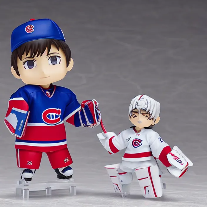 Image similar to Carey Price, An anime Nendoroid of Carey Price, Montreal Habs Canadien figurine, detailed product photo