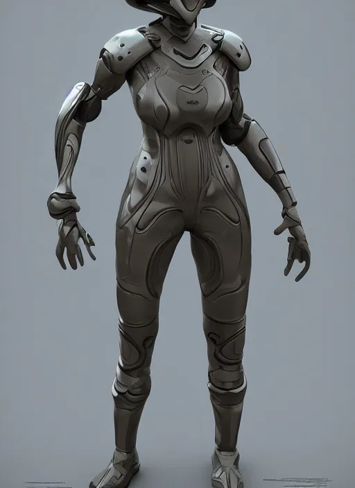 Image similar to a woman in a futuristic helmet with arms crossed, a 3 d render by senior character artist, featured on zbrush central, neo dada, zbrush, polycount, rendered in maya