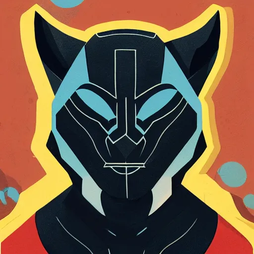 Prompt: Black Panther profile picture by Sachin Teng, asymmetrical, Organic Painting , Matte Painting, geometric shapes, hard edges, graffiti, street art:2 by Sachin Teng:4