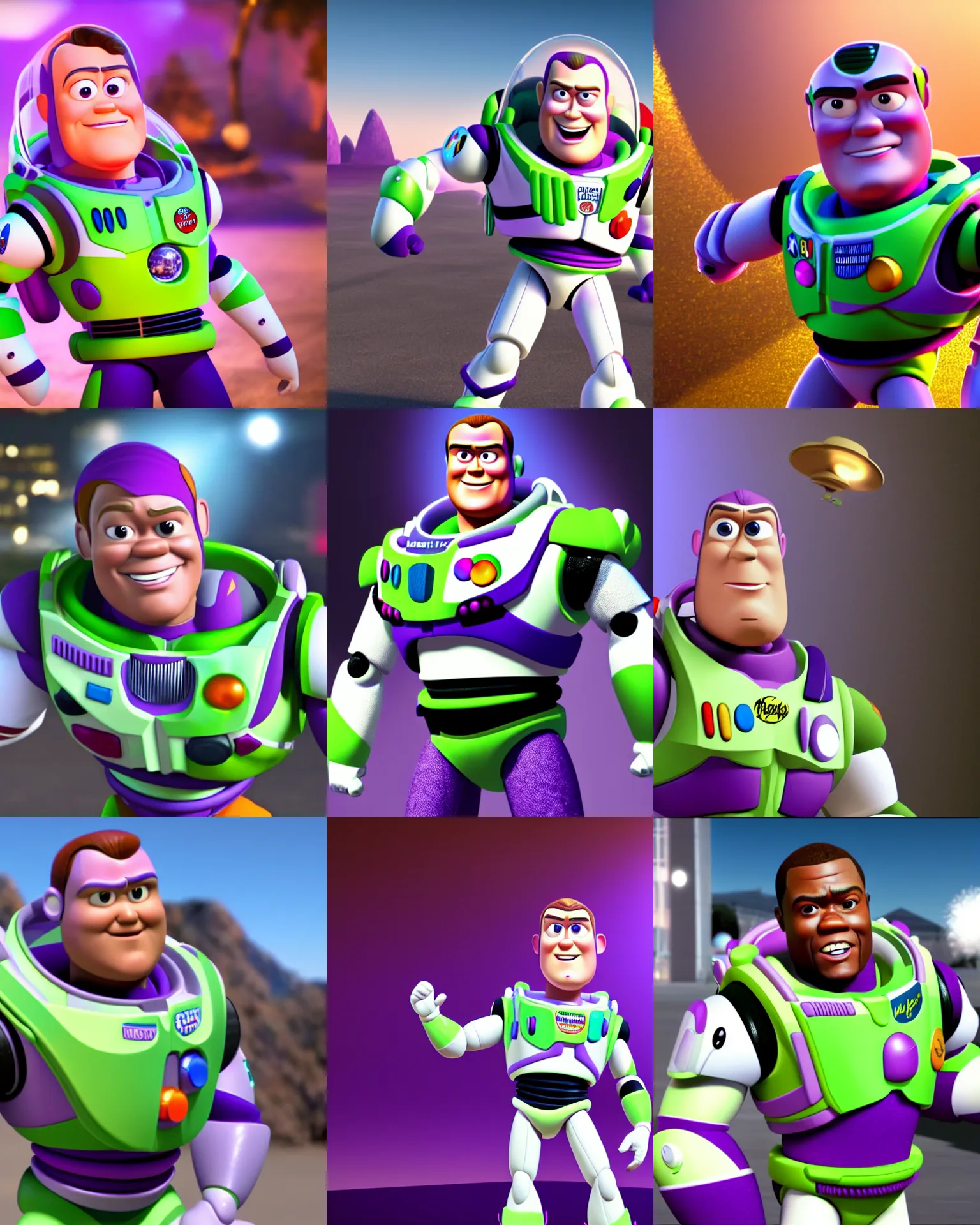 Prompt: kevin hart as buzz lightyear from toy story, dynamic lighting, realistic, 8 k hdr
