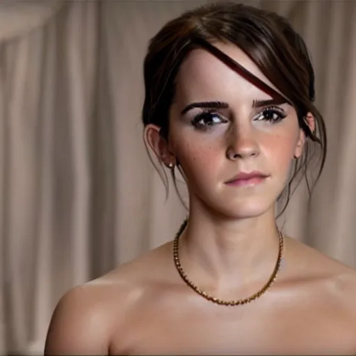 Prompt: A still of Emma Watson as Kim Kardashian