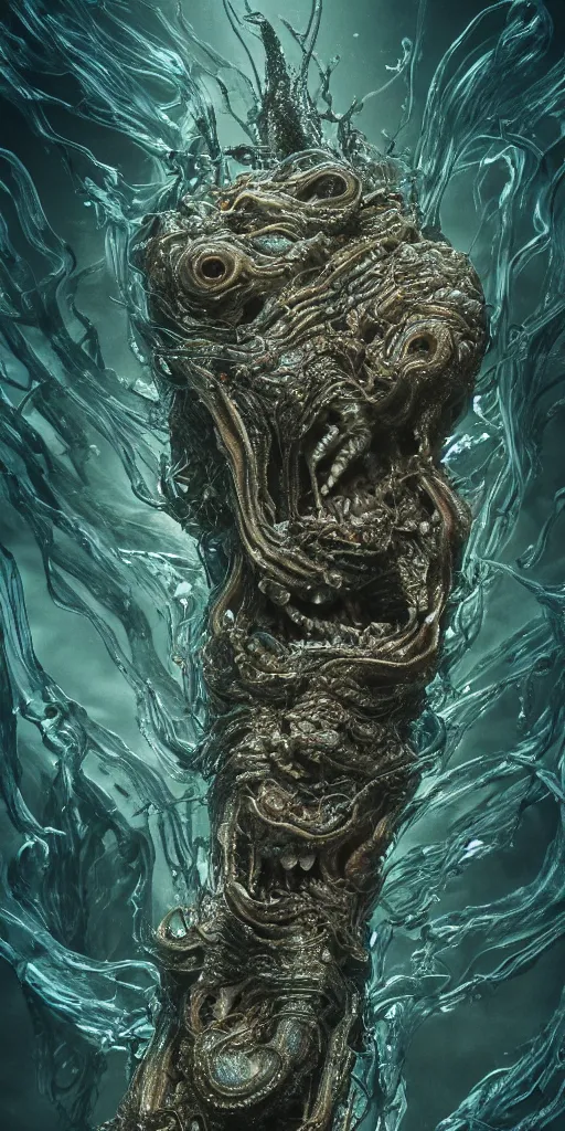 Prompt: Monster of the deep ocean, beautiful detailed intricate insanely detailed octane render, 8k artistic photography, photorealistic, chiaroscuro, by David Cronenberg, Raphael, Caravaggio