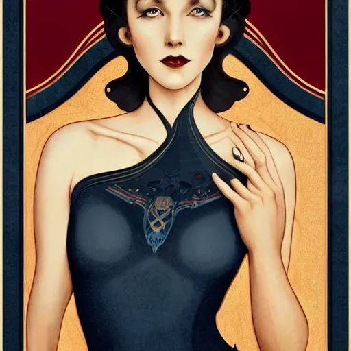 Image similar to an art nouveau, ( streamline moderne ), multi - racial portrait in the style of anna dittmann and charlie bowater and chanthara. very large, clear, expressive, and intelligent eyes. centered, ultrasharp focus, dramatic lighting, photorealistic digital matte painting, intricate symmetrical ultra detailed background.