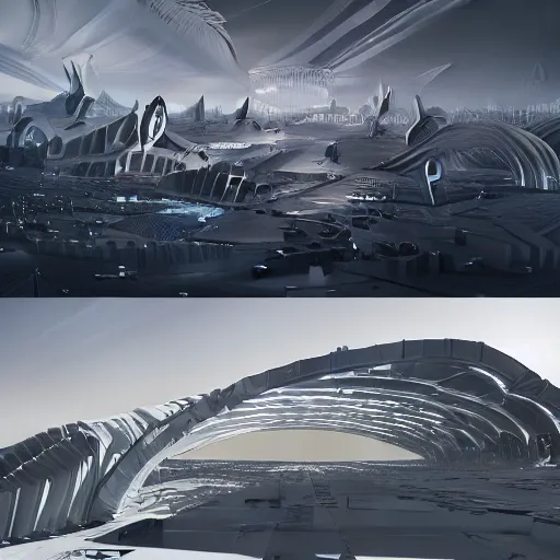 Image similar to sci-fi wall structure on the coronation of napoleon painting and digital billboard in the middle, unreal engine 5, keyshot, octane, artstation trending, ultra high detail, ultra realistic, cinematic, 8k, 16k, in style of zaha hadid, in style of nanospace artstation, in plastic, dark, tilt shift,